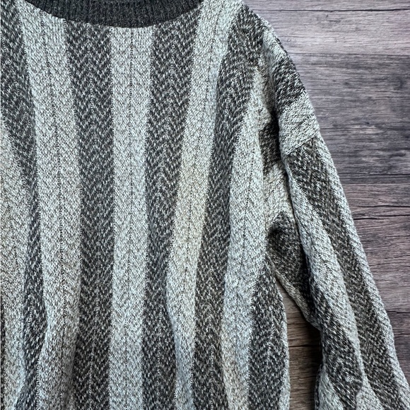 Liberty Crewneck Sweater Black and Cream Striped - Picture 4 of 7